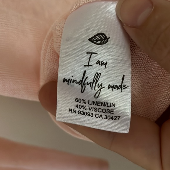 Nic + Zoe sheer pink 3/4 length too - Picture 3 of 3